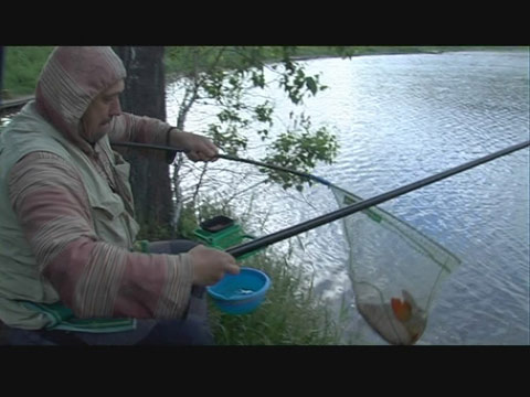 Сибирская рыбалка - фильм Ловим карпа на штекер - кадры из фильма><BR><BR>                    <IMG src=